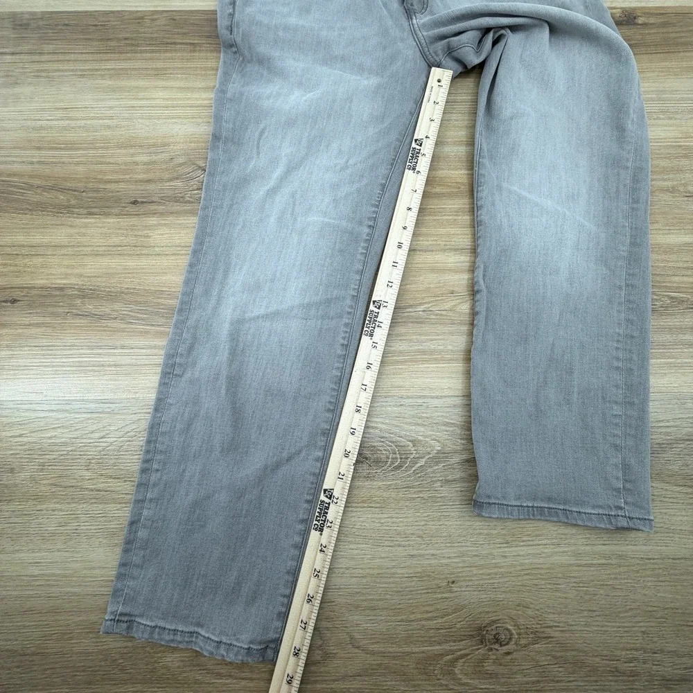 Warp + Weft Jeans Mens 34x30 Gray ORD Chicago Straight Leg Stretch Denim Pants - Picture 6 of 6